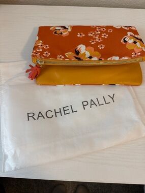 Rachel Pally Floral Foldover Clutch - Orange & Mustard